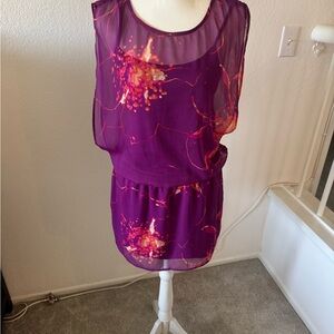 Express Magenta Sheer Blouse | XS-S